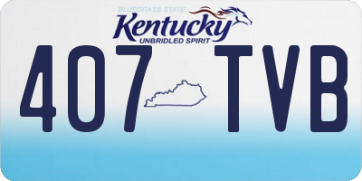 KY license plate 407TVB