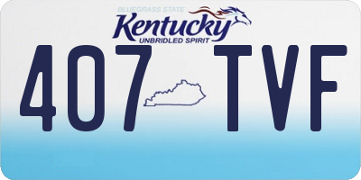 KY license plate 407TVF