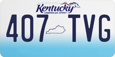 KY license plate 407TVG