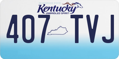 KY license plate 407TVJ