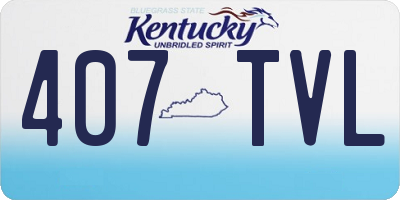 KY license plate 407TVL