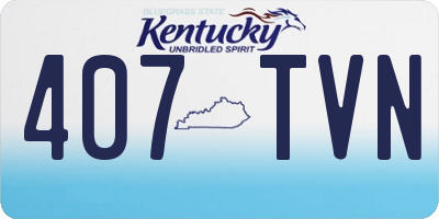 KY license plate 407TVN