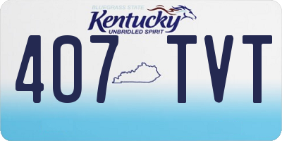 KY license plate 407TVT