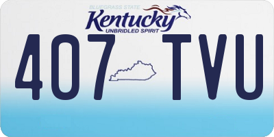 KY license plate 407TVU