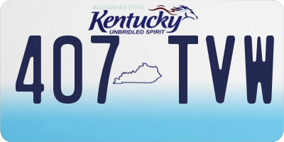 KY license plate 407TVW