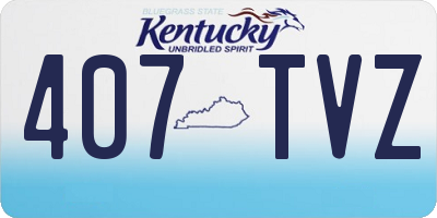 KY license plate 407TVZ