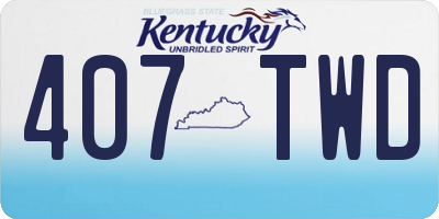 KY license plate 407TWD