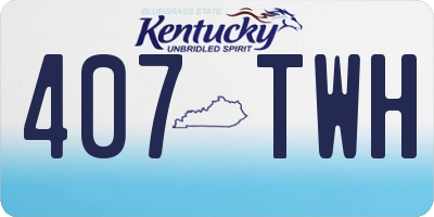 KY license plate 407TWH