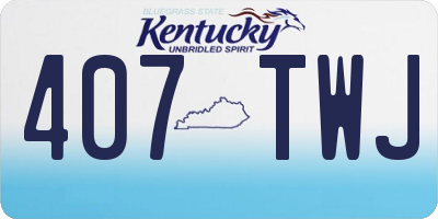 KY license plate 407TWJ