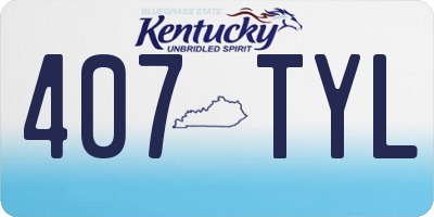 KY license plate 407TYL