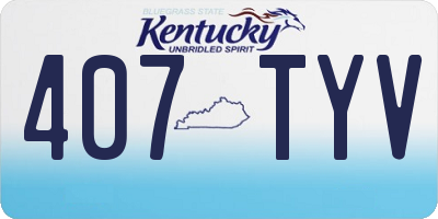 KY license plate 407TYV