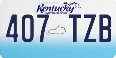 KY license plate 407TZB