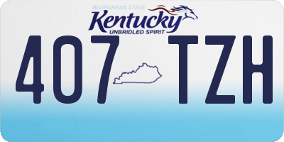 KY license plate 407TZH