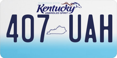 KY license plate 407UAH