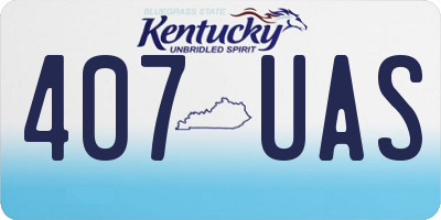 KY license plate 407UAS