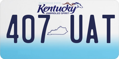 KY license plate 407UAT