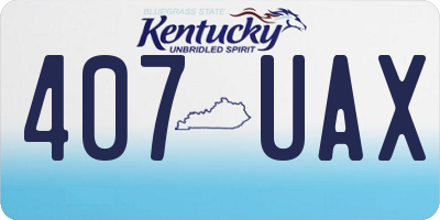 KY license plate 407UAX