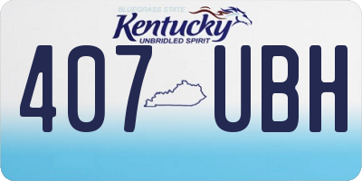 KY license plate 407UBH