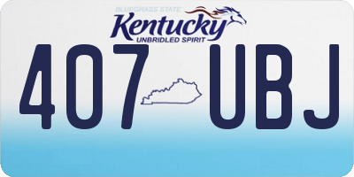 KY license plate 407UBJ