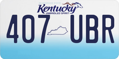 KY license plate 407UBR