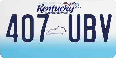 KY license plate 407UBV