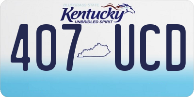 KY license plate 407UCD