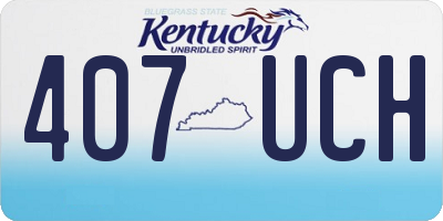 KY license plate 407UCH
