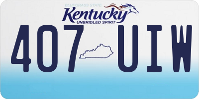 KY license plate 407UIW