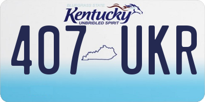 KY license plate 407UKR