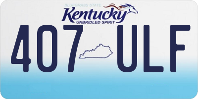 KY license plate 407ULF