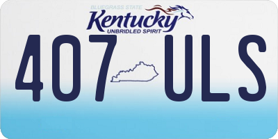KY license plate 407ULS