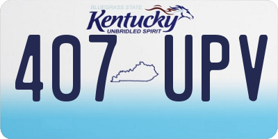 KY license plate 407UPV