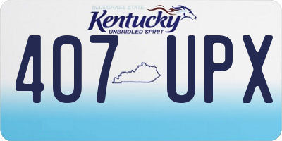 KY license plate 407UPX