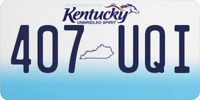 KY license plate 407UQI