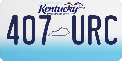 KY license plate 407URC