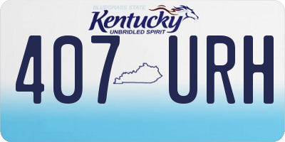 KY license plate 407URH