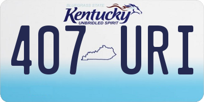 KY license plate 407URI