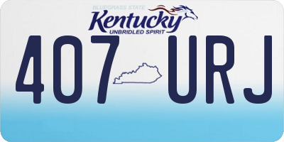 KY license plate 407URJ