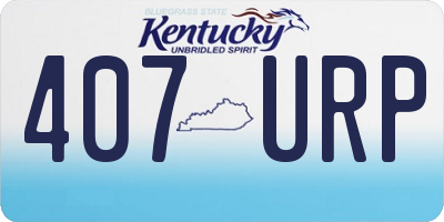 KY license plate 407URP