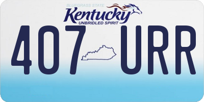 KY license plate 407URR