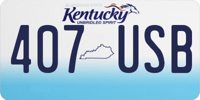 KY license plate 407USB