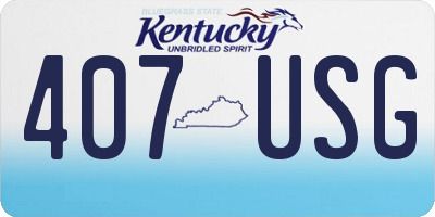 KY license plate 407USG