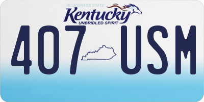 KY license plate 407USM