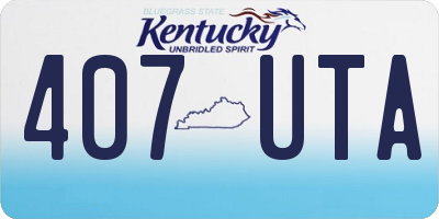 KY license plate 407UTA