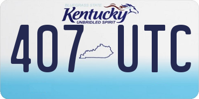 KY license plate 407UTC
