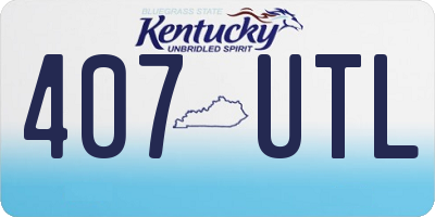 KY license plate 407UTL