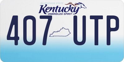 KY license plate 407UTP