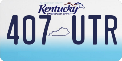 KY license plate 407UTR