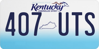 KY license plate 407UTS