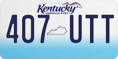 KY license plate 407UTT